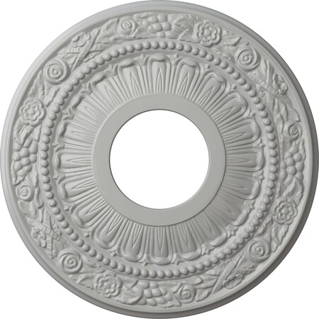 Ekena Millwork Nadia Ceiling Medallion (Fits Canopies up to 4 7/8"), 12 1/8"OD x 3 5/8"ID x 7/8"P, Frost CM12NAFRF